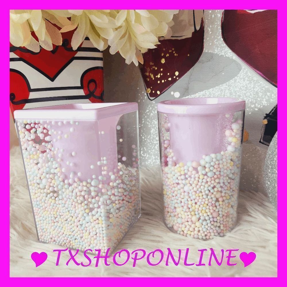 2 Pc Clear Acrylic Pen Holder Creative Small Foam Balls